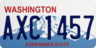 WA license plate AXC1457
