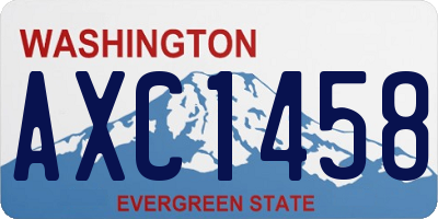 WA license plate AXC1458
