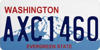 WA license plate AXC1460