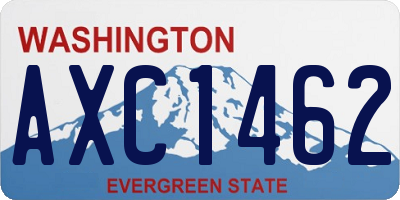 WA license plate AXC1462