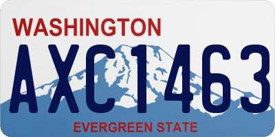 WA license plate AXC1463