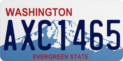 WA license plate AXC1465