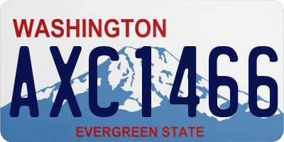 WA license plate AXC1466