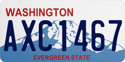 WA license plate AXC1467