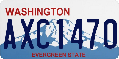 WA license plate AXC1470