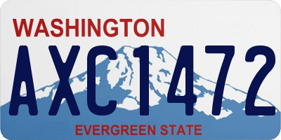 WA license plate AXC1472