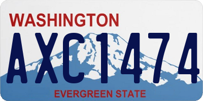 WA license plate AXC1474