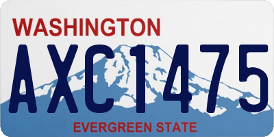 WA license plate AXC1475