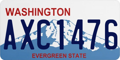 WA license plate AXC1476