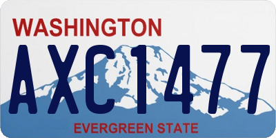 WA license plate AXC1477