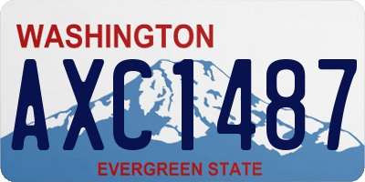 WA license plate AXC1487