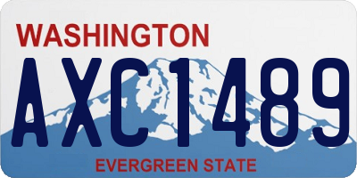 WA license plate AXC1489
