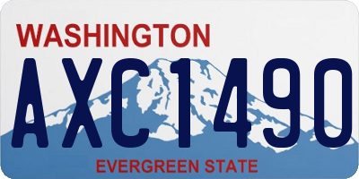 WA license plate AXC1490