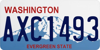WA license plate AXC1493