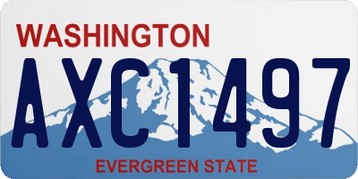WA license plate AXC1497