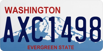 WA license plate AXC1498