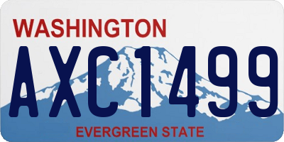 WA license plate AXC1499