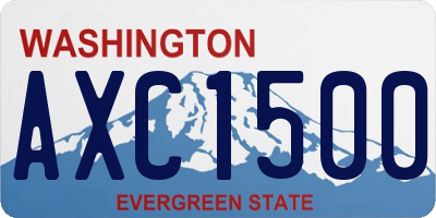 WA license plate AXC1500