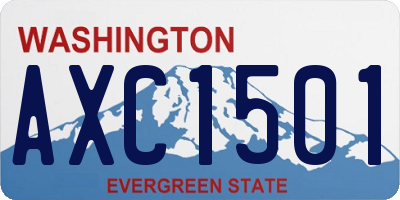 WA license plate AXC1501