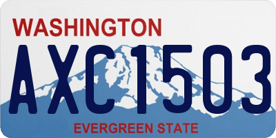 WA license plate AXC1503