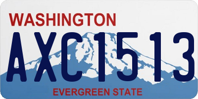 WA license plate AXC1513