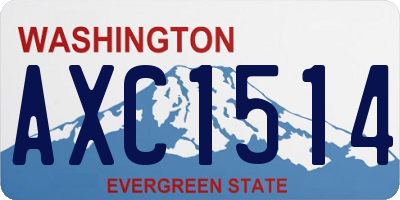 WA license plate AXC1514