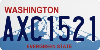 WA license plate AXC1521
