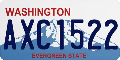 WA license plate AXC1522