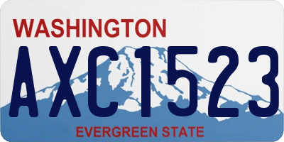 WA license plate AXC1523