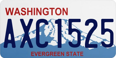 WA license plate AXC1525