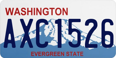 WA license plate AXC1526