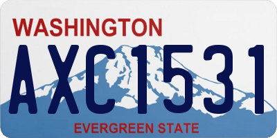 WA license plate AXC1531