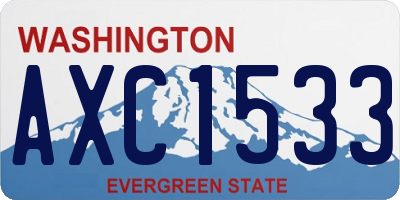 WA license plate AXC1533