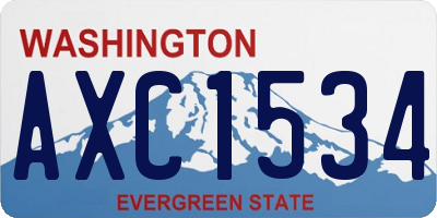 WA license plate AXC1534