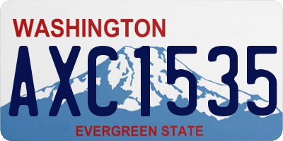 WA license plate AXC1535