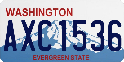 WA license plate AXC1536