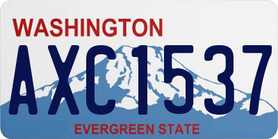 WA license plate AXC1537