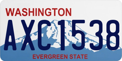 WA license plate AXC1538