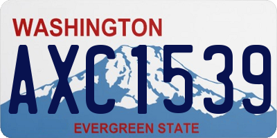 WA license plate AXC1539