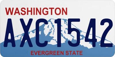 WA license plate AXC1542