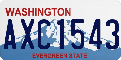 WA license plate AXC1543