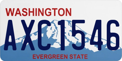 WA license plate AXC1546