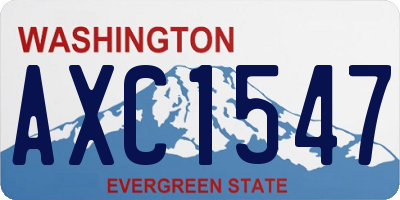 WA license plate AXC1547