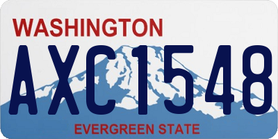 WA license plate AXC1548