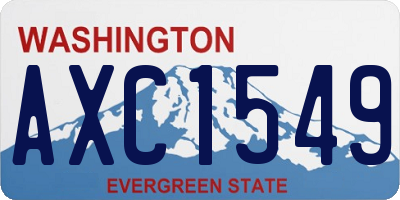WA license plate AXC1549