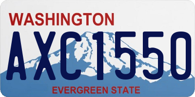 WA license plate AXC1550