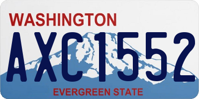 WA license plate AXC1552