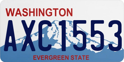 WA license plate AXC1553