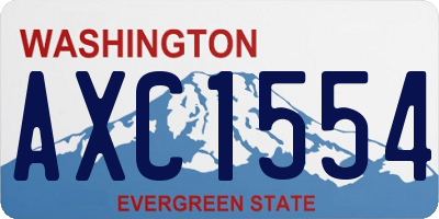 WA license plate AXC1554