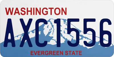 WA license plate AXC1556